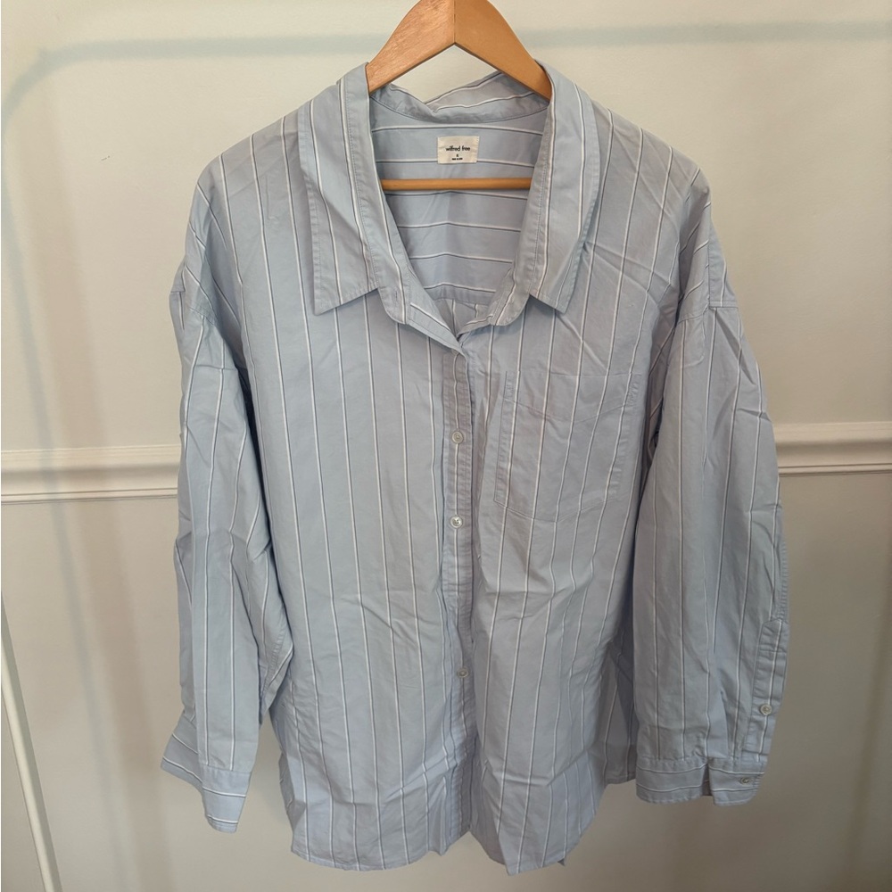Wilfred Blue Button Down Shirt Classic Style